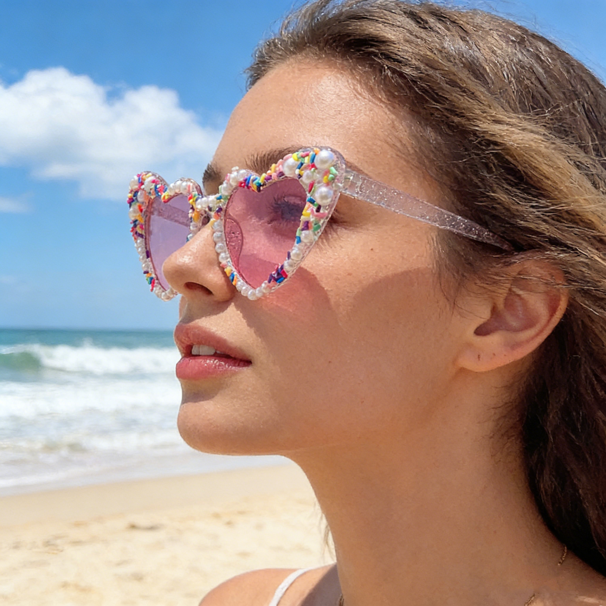 Street Fashion Events - Heart Design Sunglasses Pc Material Ladies'