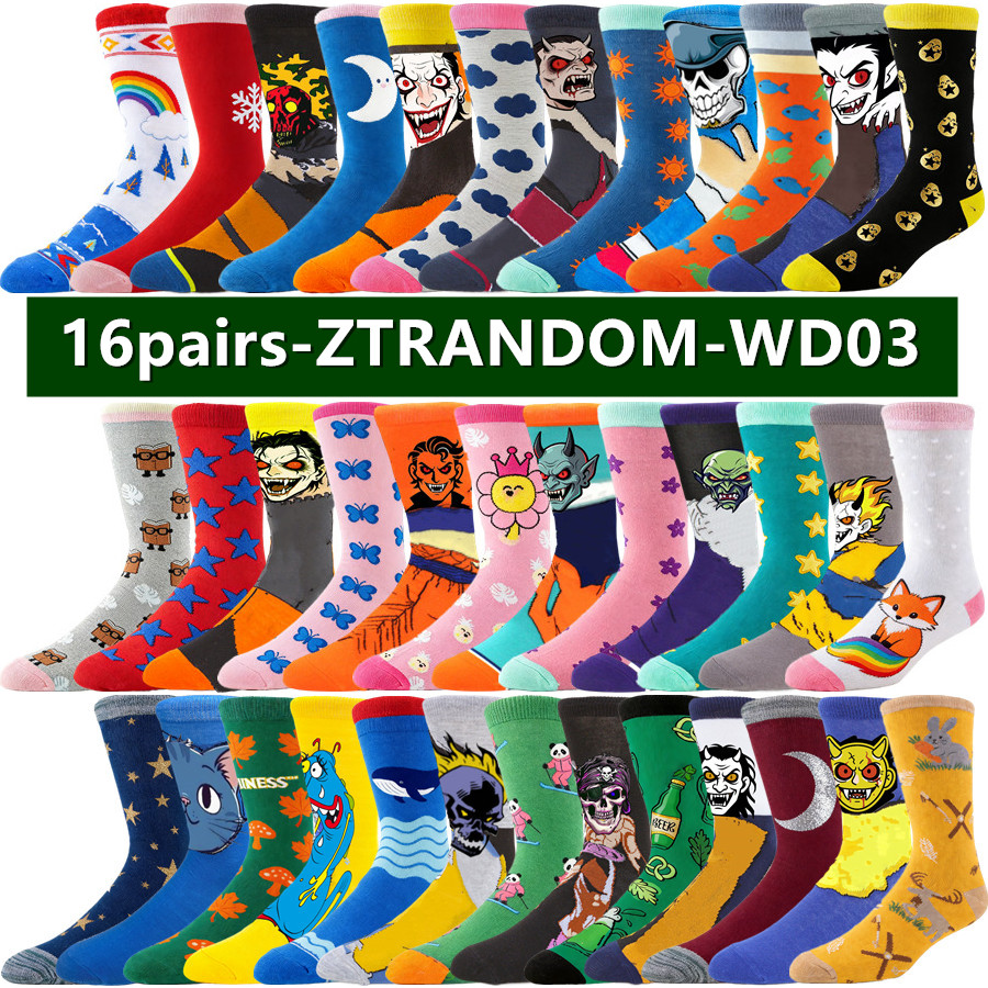 Street Fashion Anime - 16pairs Men Women Anime Cartoon Socks