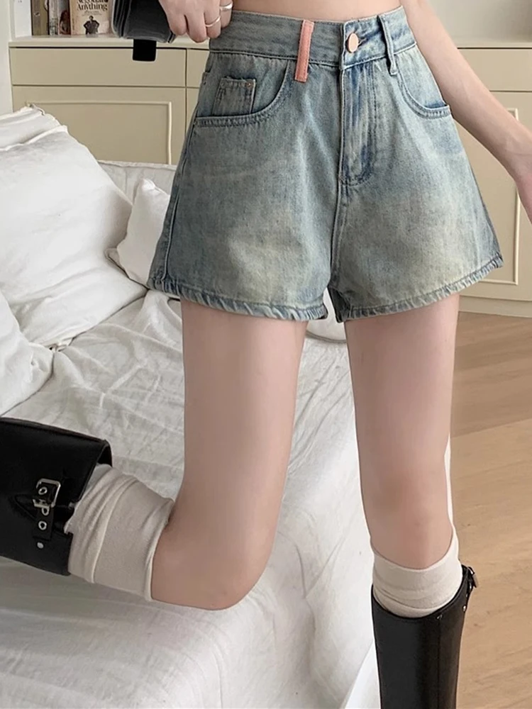 Korean Street Fashion Female - Girls Korean High Waist Denim Wide