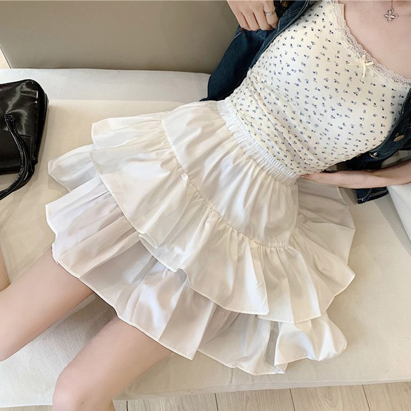 Korean Street Fashion Female - Summer Lady Ins Fashion White Cake