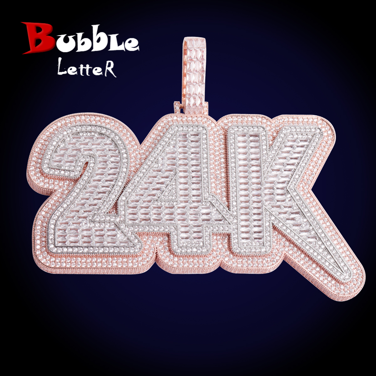 Street Fashion Necklace - Bubble Letter Customized Name Necklace Iced