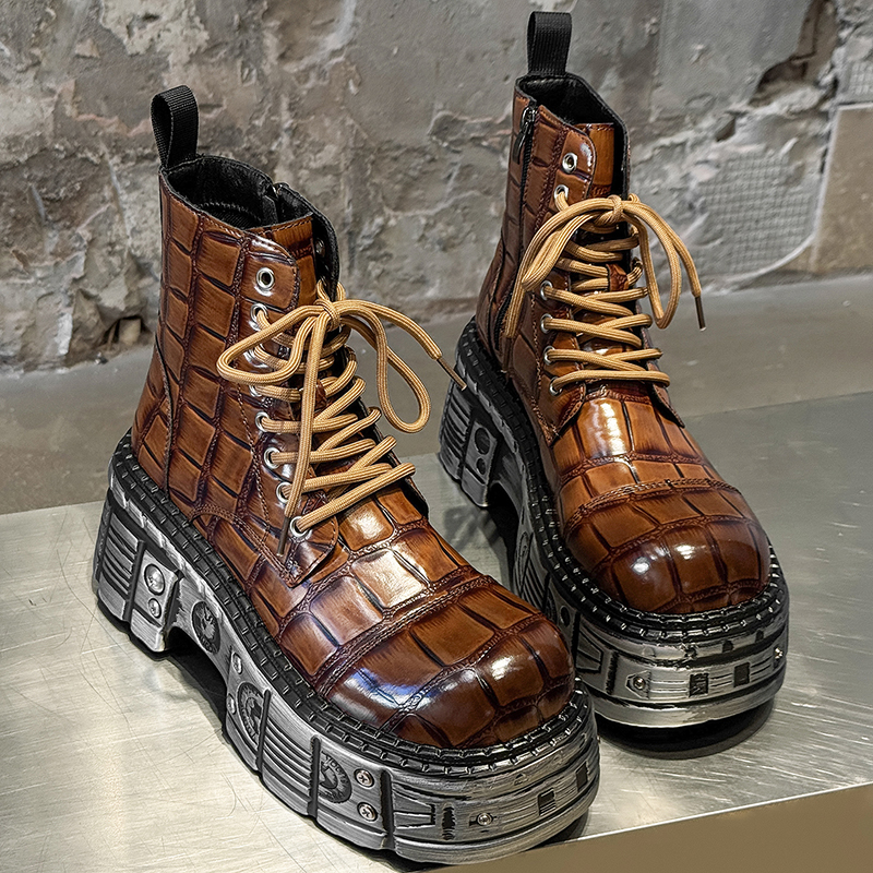 Street Fashion Trends - New trendy men thick soled high