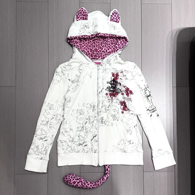 Street Fashion Shibuya - Women Subculture Japanese Vintage Pink Leopard