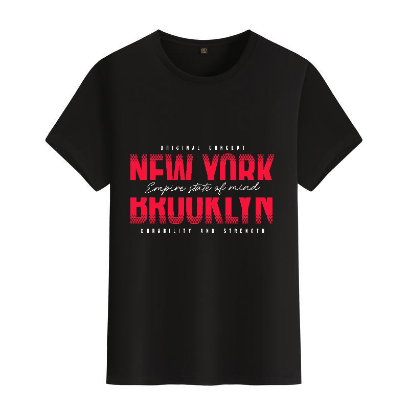 Men's Black Round-Neck Short-S – обзор и цена Street Fashion Of New York