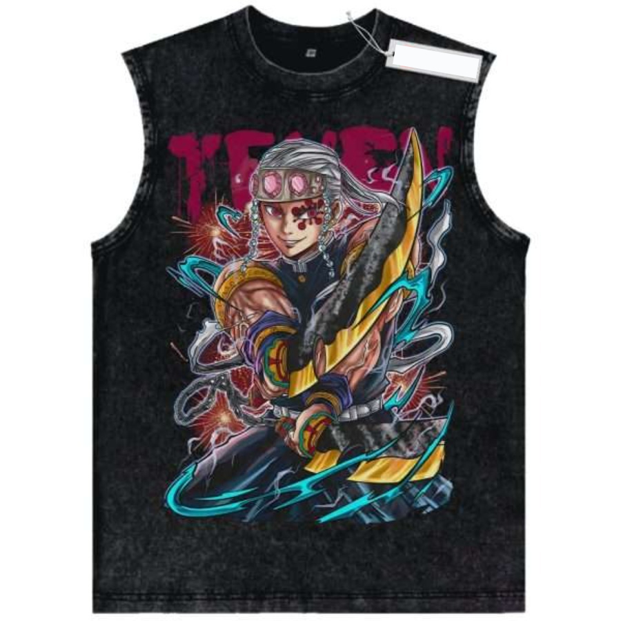 Y2k Retro Washed Demon Slayer  – обзор и цена Street Fashion Anime