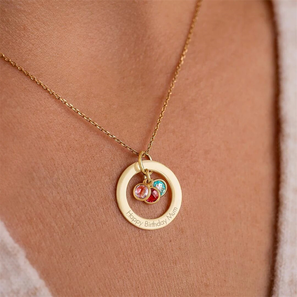 Custom Birthstone Eternal Ring – обзор и цена Street Fashion Necklace