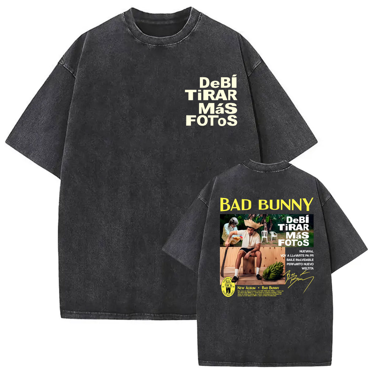 Rapper Bad Bunny T-shirts Debi – обзор и цена Foto Street Fashion