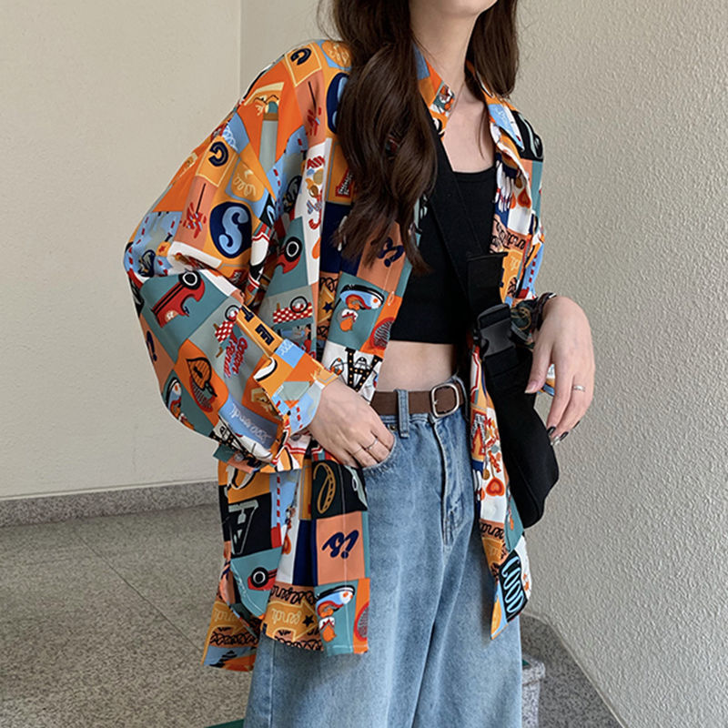 Shirts Women Spring Printed Th – обзор и цена Korean Street Fashion Female