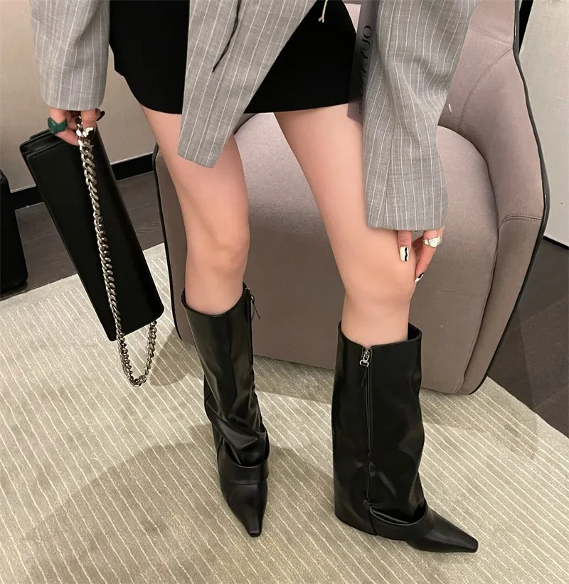 Women Trouser Legs High Boots  – обзор и цена Street Fashion Rome 2025