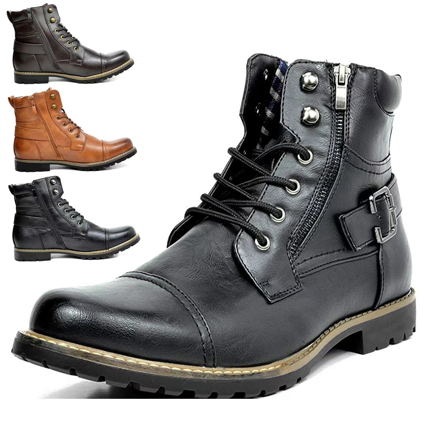 Men's Multi-Color Leather Ankl – обзор и цена Street Fashion Look