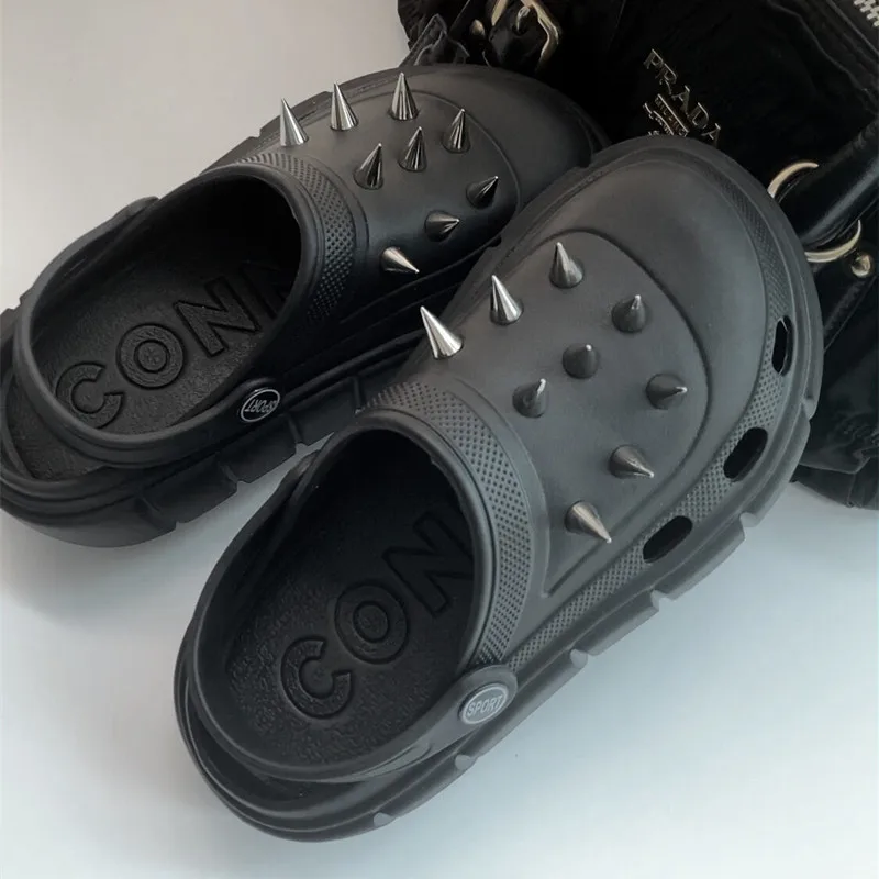 Y2K style Rivet Hole Shoes Wom – обзор и цена Street Fashion Trends