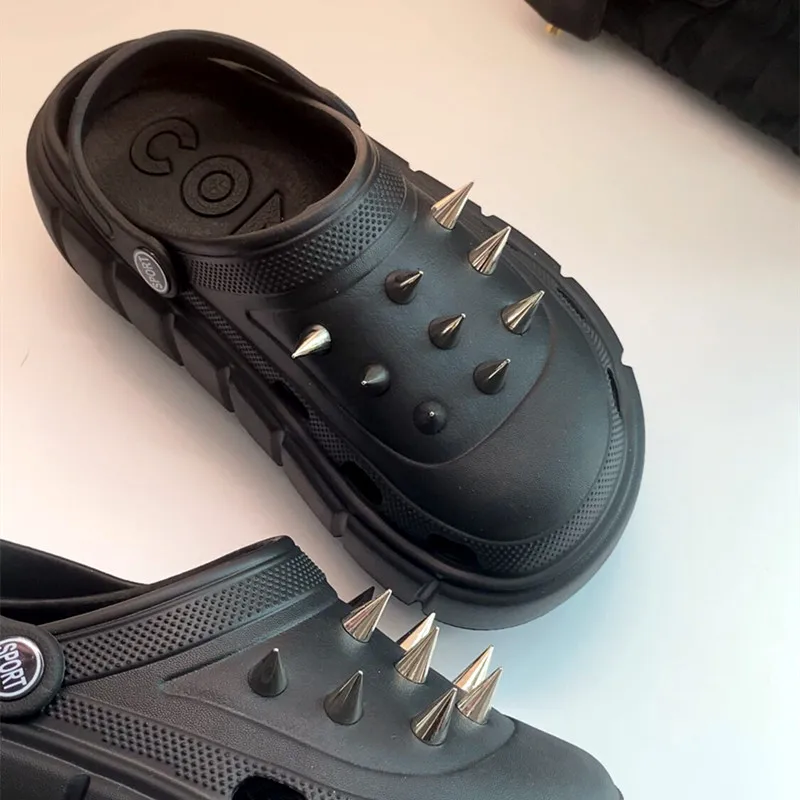 Y2K style Rivet Hole Shoes Wom – обзор и цена Street Fashion Trends