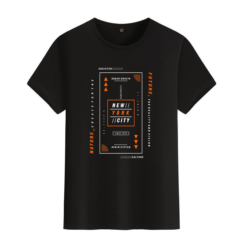 Men's Black Round-Neck Short-S – обзор и цена Street Fashion Of New York