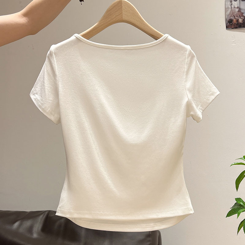 Women's Half-open Collar Butto – обзор и цена Korean Street Fashion Female