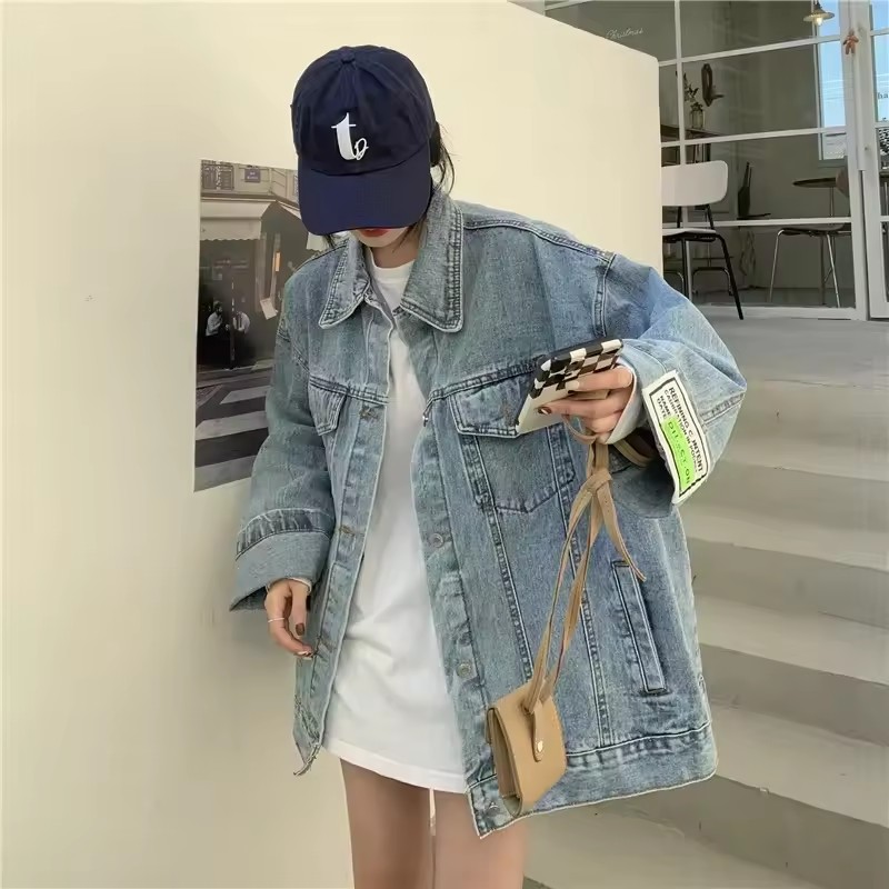 2025 New Fashion Denim Jacket  – обзор и цена Korean Street Fashion Female