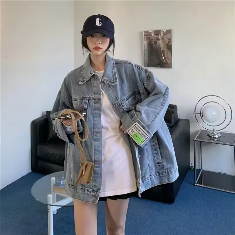 2025 New Fashion Denim Jacket  – обзор и цена Korean Street Fashion Female