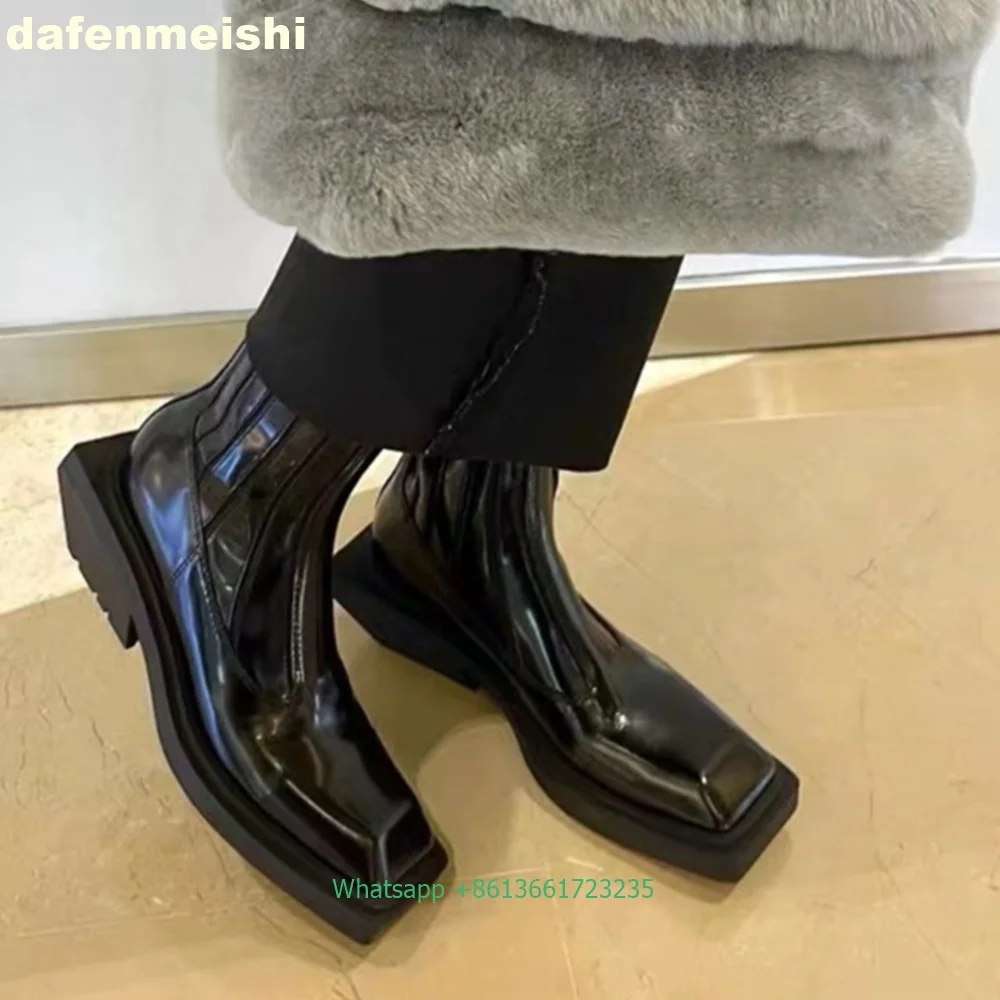 Black Patent Leather Square To – обзор и цена Street Fashion Rome 2025