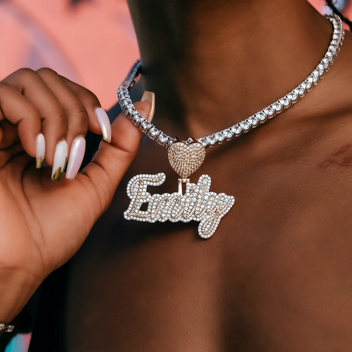 Custom Name Plate Two-Tone Scr – обзор и цена Street Fashion Necklace
