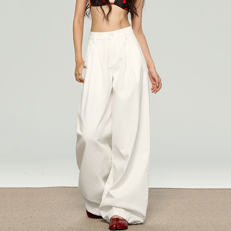 Korean White Loose Straight Le – обзор и цена Korean Street Fashion Female