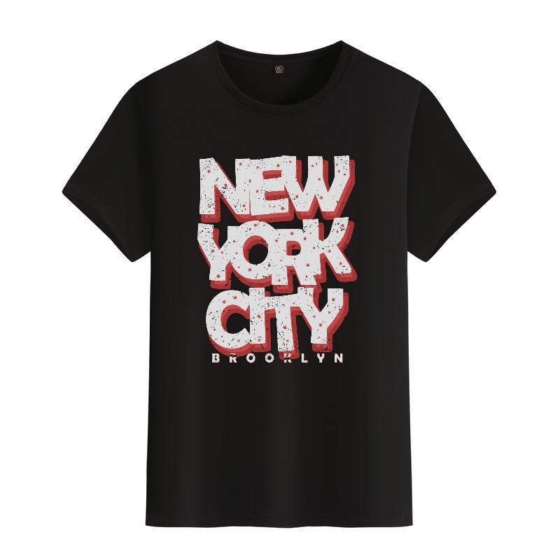 Men's Black Round-Neck Short-S – обзор и цена Street Fashion Of New York