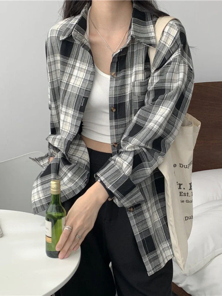 Casual Long Sleeves Autumn Blo – обзор и цена Korean Street Fashion Female