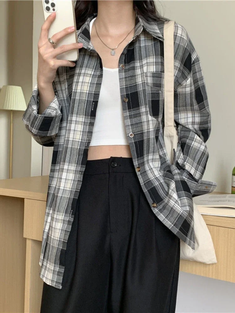 Casual Long Sleeves Autumn Blo – обзор и цена Korean Street Fashion Female