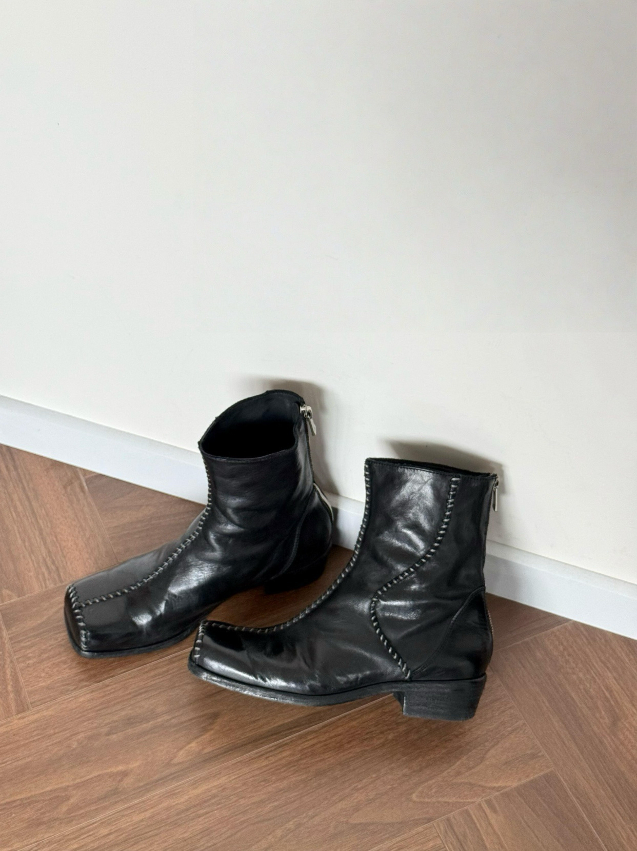 Women's Black Leather Ankle Bo – обзор и цена Street Fashion Look