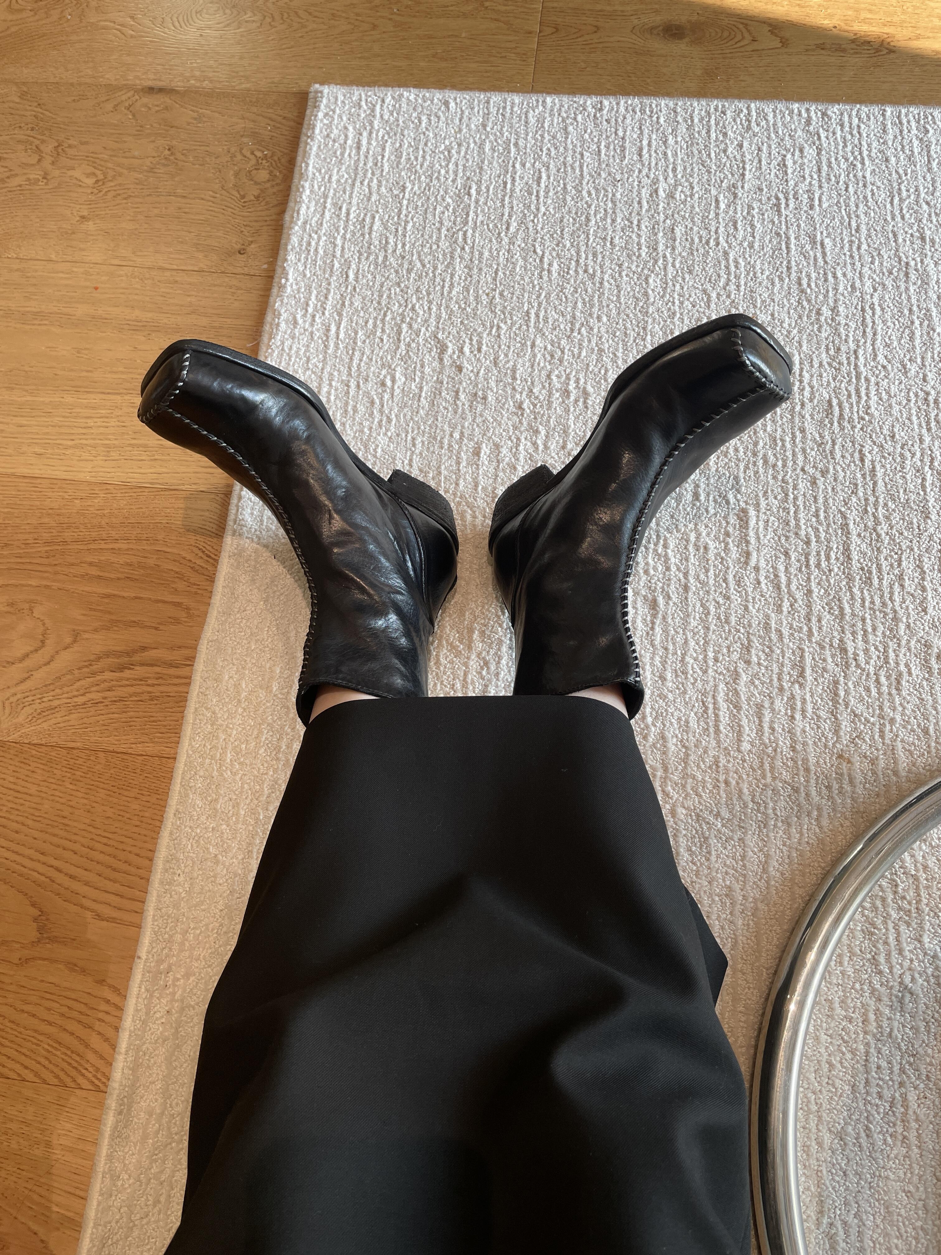 Women's Black Leather Ankle Bo – обзор и цена Street Fashion Look
