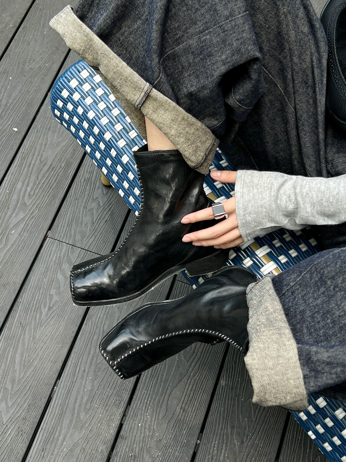 Women's Black Leather Ankle Bo – обзор и цена Street Fashion Look