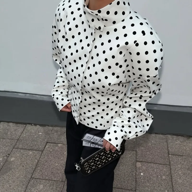 Women Polka Dot Jacket Fashion – обзор и цена Street Fashion Necklace