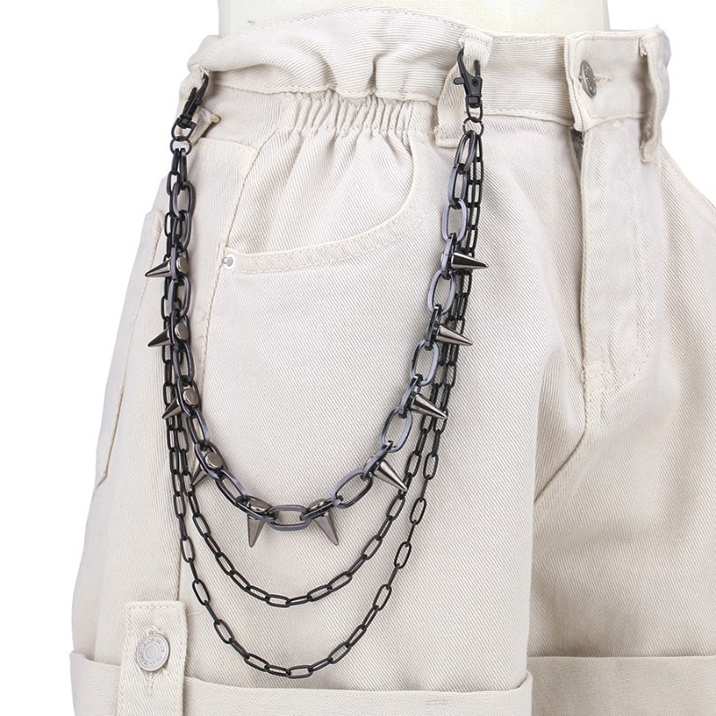 Hip Hop Punk Rock Metal Pants  – обзор и цена Street Fashion Necklace