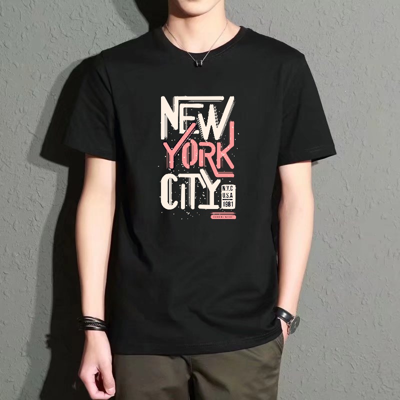 Men's Black Round-Neck Short-S – обзор и цена Street Fashion Of New York