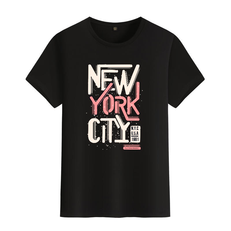 Men's Black Round-Neck Short-S – обзор и цена Street Fashion Of New York