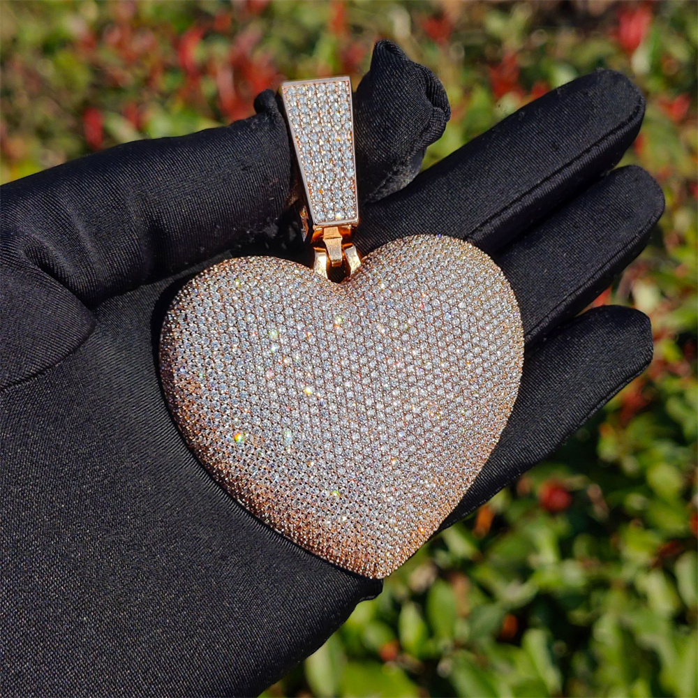 Anztilam BIG HEART Iced Out Pe – обзор и цена Street Fashion Necklace