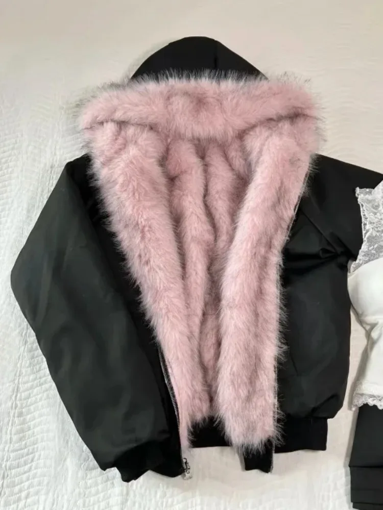 American Vintage Women's Fur P – обзор и цена Korean Street Fashion Female