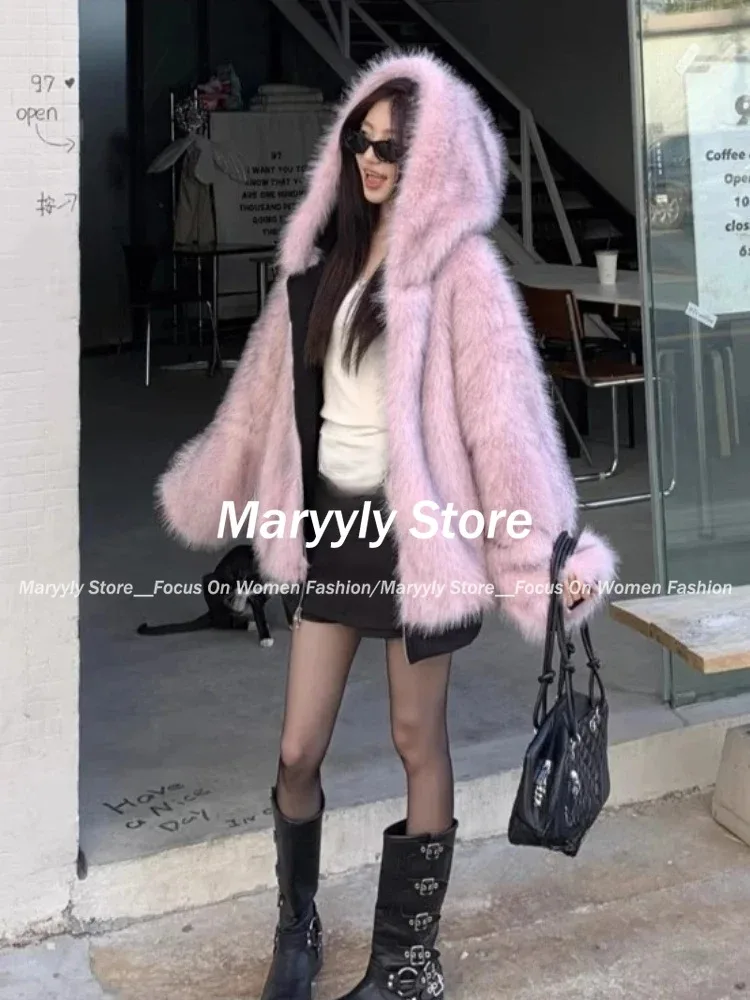 American Vintage Women's Fur P – обзор и цена Korean Street Fashion Female