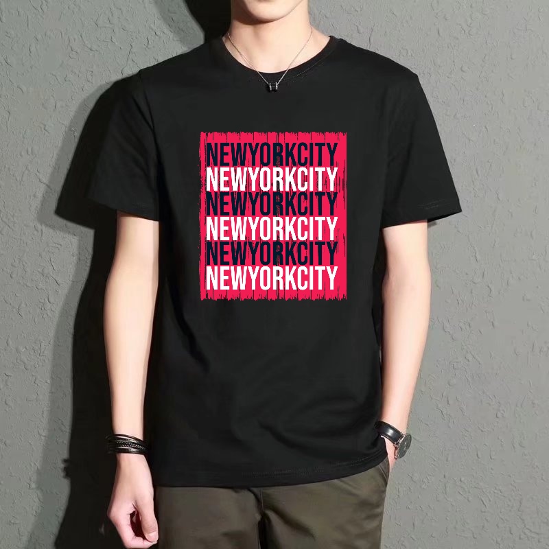 Men's Black Round-Neck Short-S – обзор и цена Street Fashion Of New York